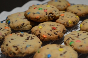 Nutella, M&M's and chocolate chip cookies